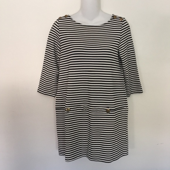 Zara Knit Black & White Striped Tunic Size M - Picture 1 of 11